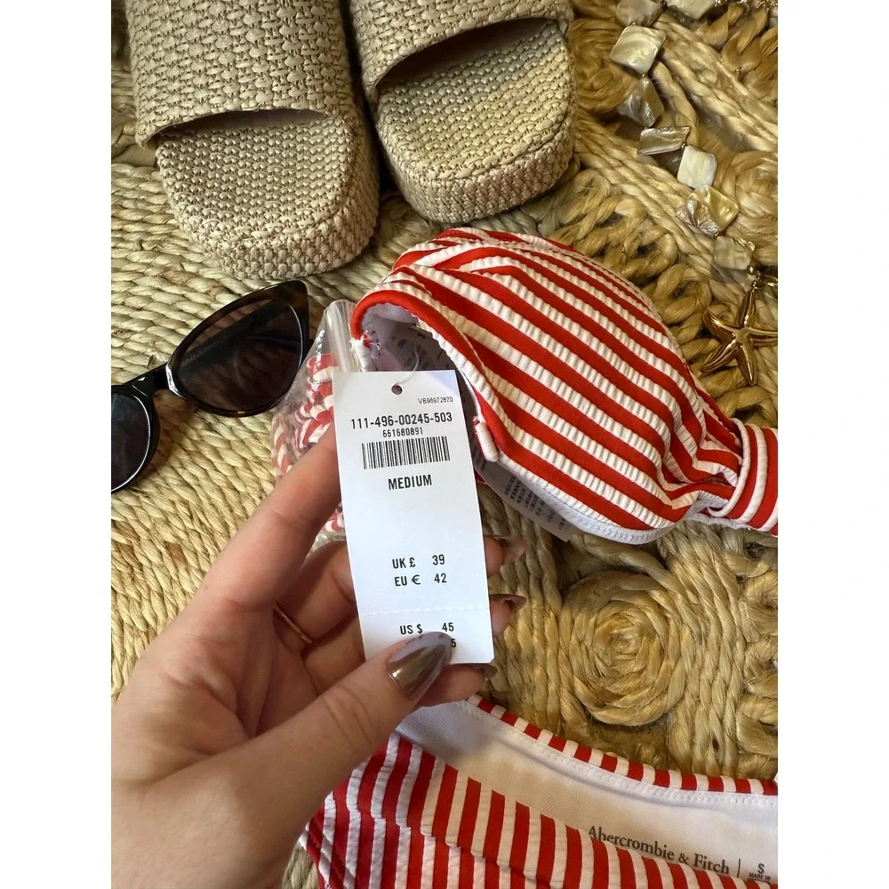 Abercrombie Red Stripe‎ Swimsuit Bikini